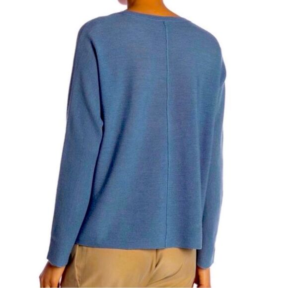 Eileen Fisher Sweater Pullover Wool Blue - Picture 2 of 6
